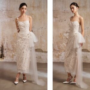 Elegant White Floral Dress
